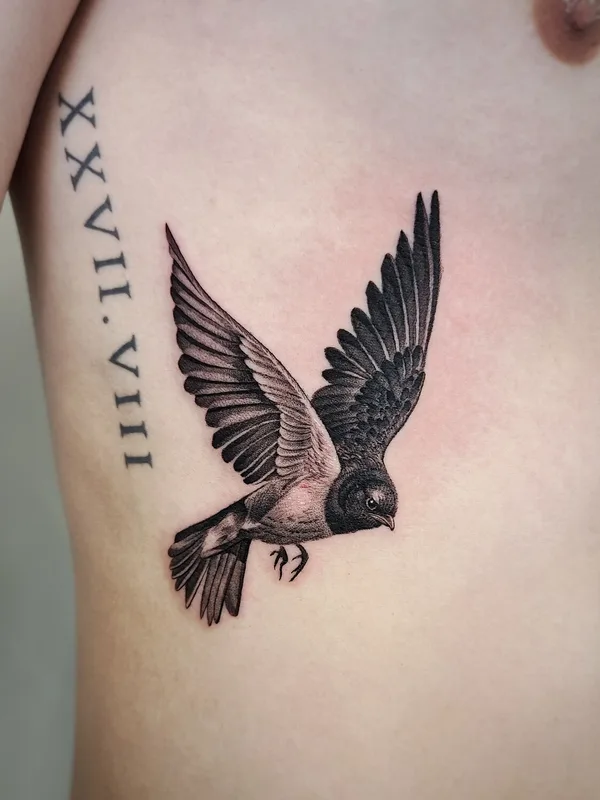 black and grey realism Tatuaggio su ribcage #99183 | Tatuatore Daniel Moreno