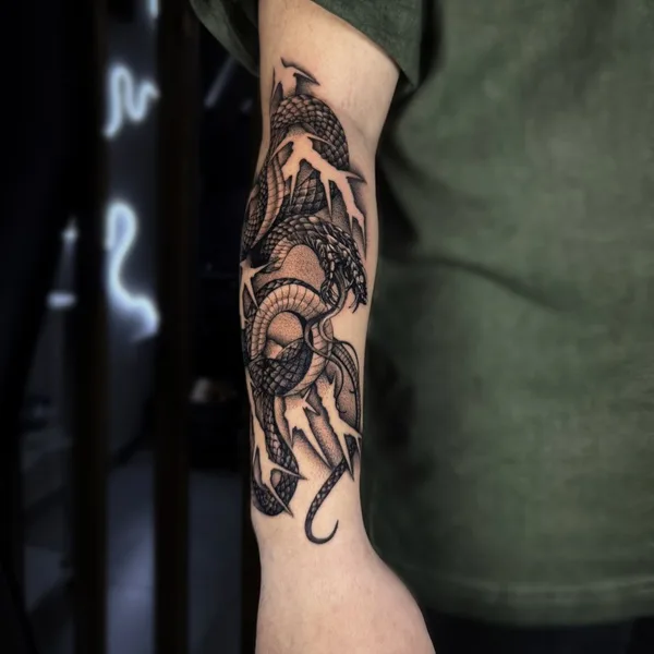 Graphic tattoo by Артем Arion in Краснодар