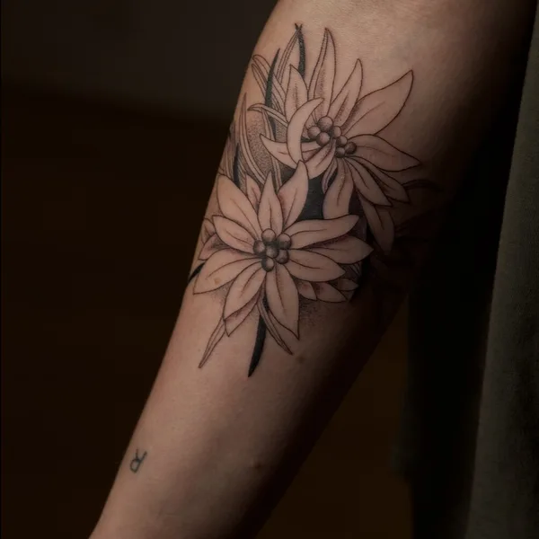 Botanical tattoo by Dark Autumn - Monica  in Munich