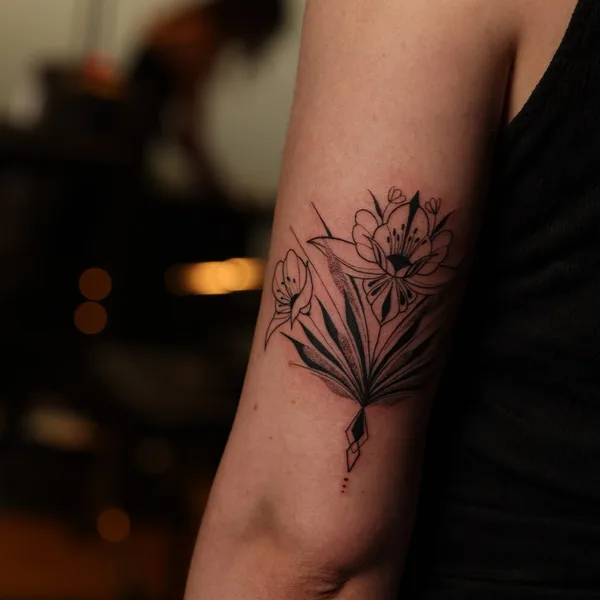 Botanical tattoo by Dark Autumn - Monica  in Munich
