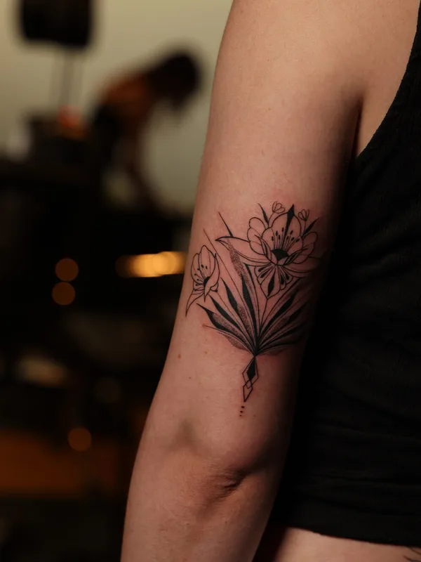black linework 타투 부위 forearm #99398 | 타투이스트 Dark Autumn - Monica
