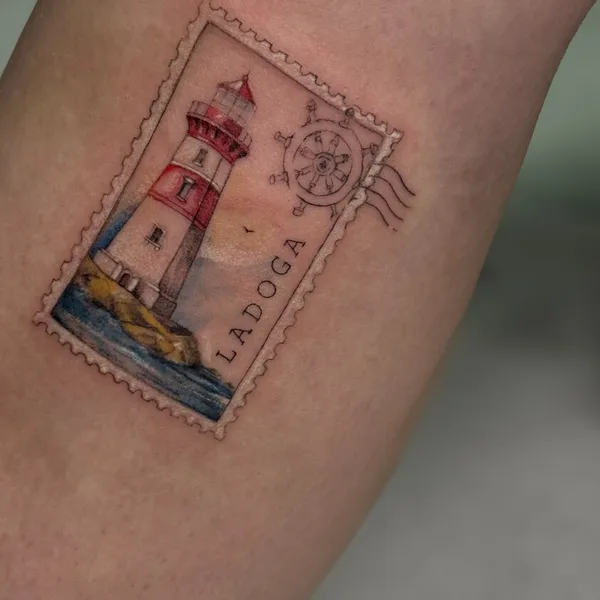 Graphic tattoo by Nika Taratuta in Haifa