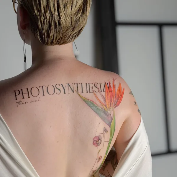 Graphic tattoo by Nika Taratuta in Haifa
