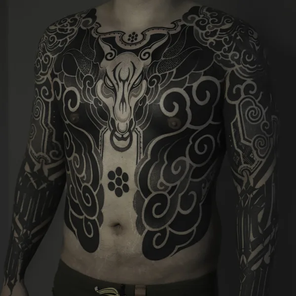 Ornamental tattoo by Jihoon in Seoul