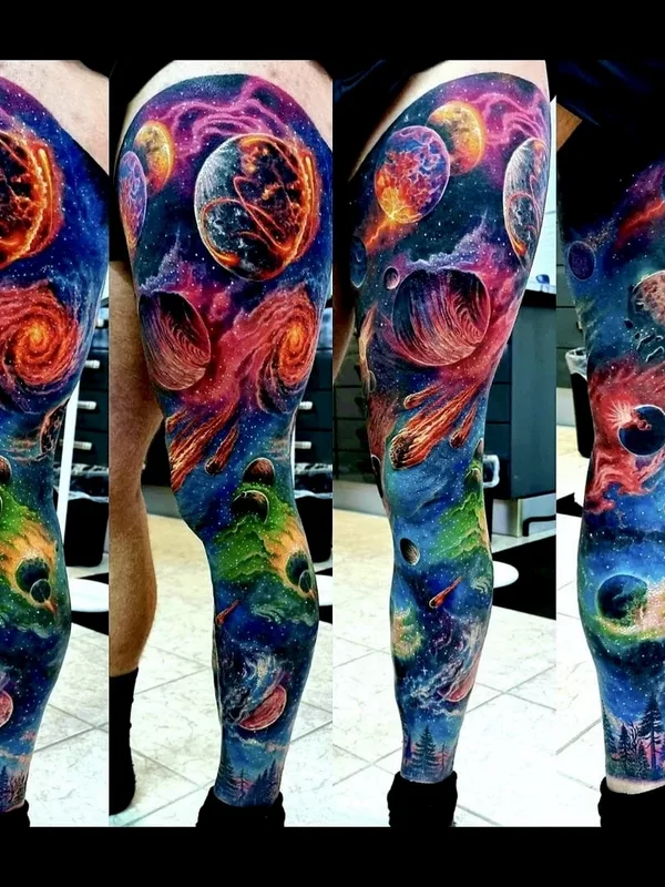 color realism татуировка на full leg #100756 | Тату мастер Lisa South