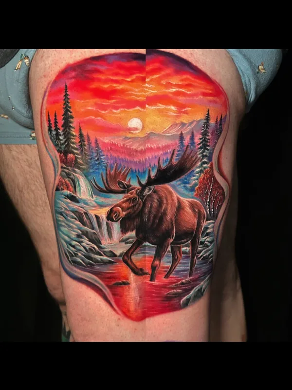 color realism татуировка на thigh #100764 | Тату мастер Lisa South