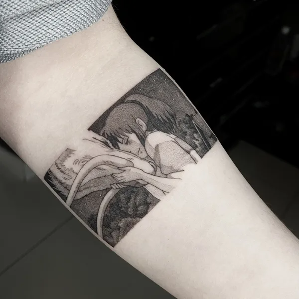 Graphic tattoo by Яворская Анастасия in Moscow