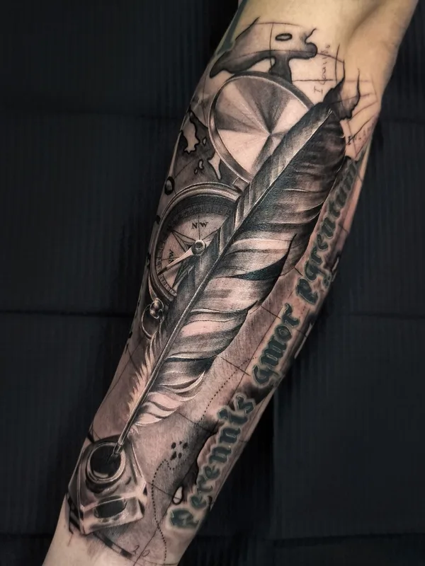 black and grey black and grey tattoo auf forearm #99710 | Tätowierer Андрей Смолин