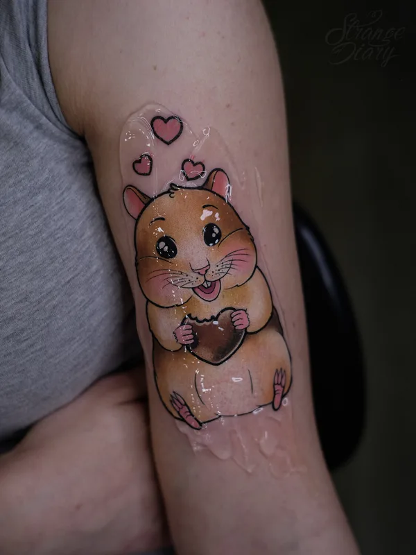 female color neotraditional tattoo auf shoulder #99633 | Tätowierer Алексей Strange Diary