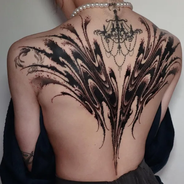 Abstract tattoo by Impasto in Seoul