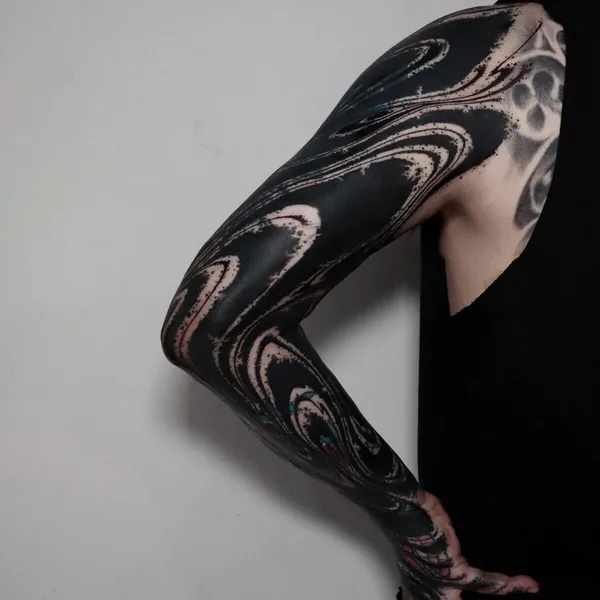Abstract tattoo by Impasto in Seoul