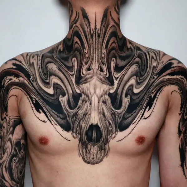 Abstract tattoo by Impasto in Seoul