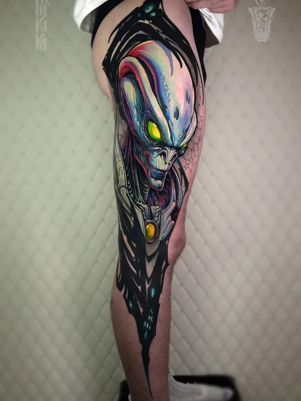 New School tattoo by Иван Золотой in Томск
