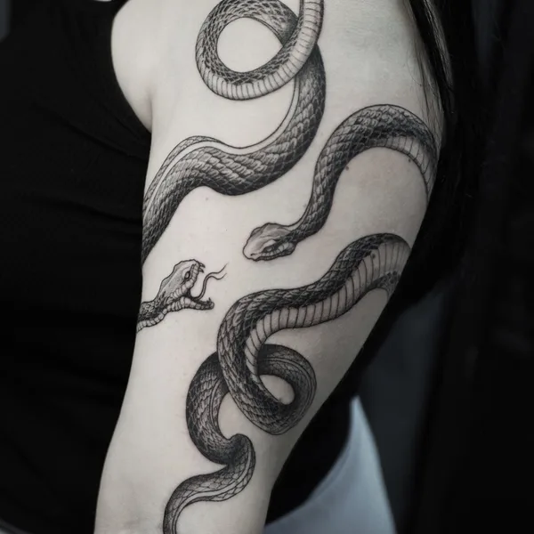 Black tattoo by Ирина Матвеева in Moscow