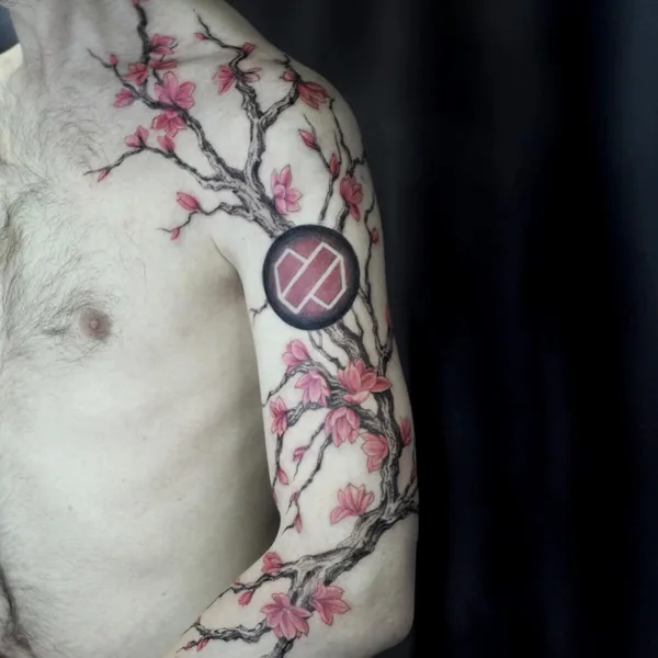 Black tattoo by Ирина Матвеева in Moscow