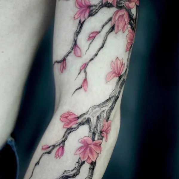 Black tattoo by Ирина Матвеева in Moscow