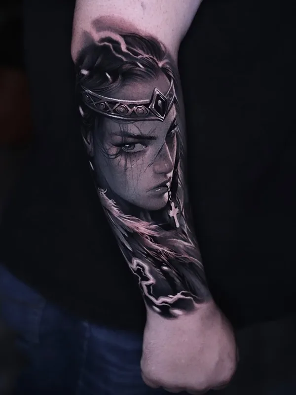 black and grey realism 타투 부위 forearm #100771 | 타투이스트 Anton Martiushev