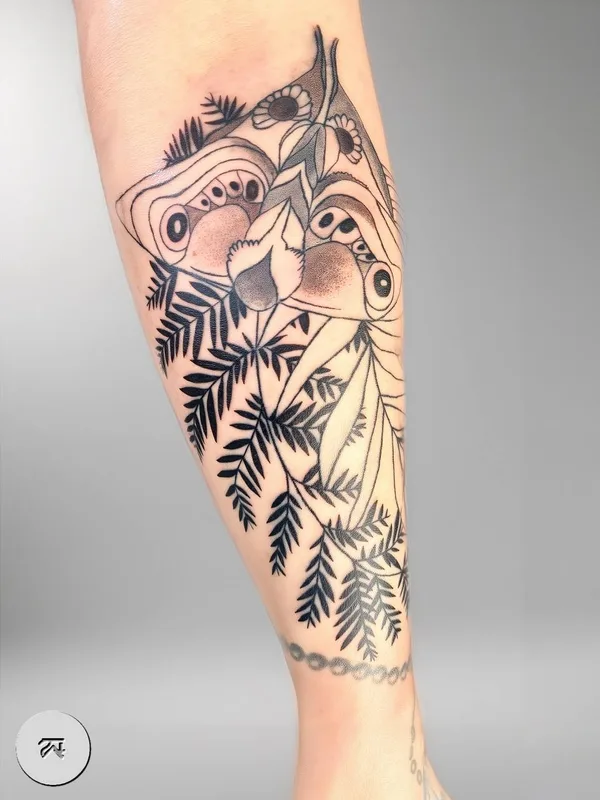 black and grey blackwork татуировка на forearm #100223 | Тату мастер Глеб Гусаков