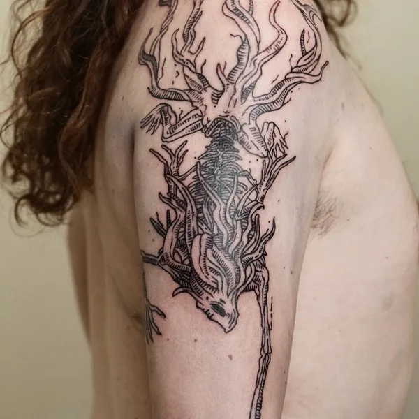 engraving tattoo by Filipa Viegas in Porto
