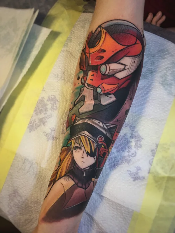 male color neotraditional Tatuagem em forearm #100848 | Tatuador Громова Мария