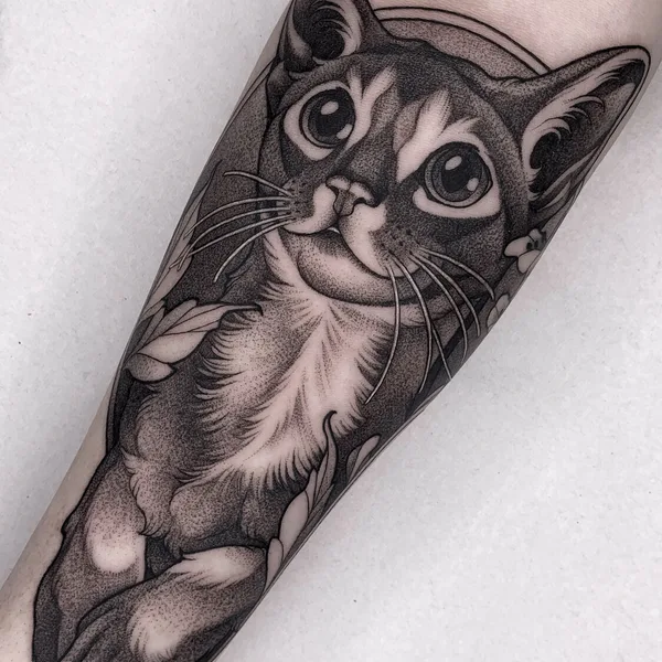 Graphic tattoo by Jole in Helsinki