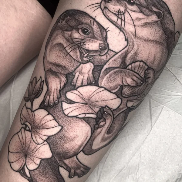 Graphic tattoo by Jole in Helsinki