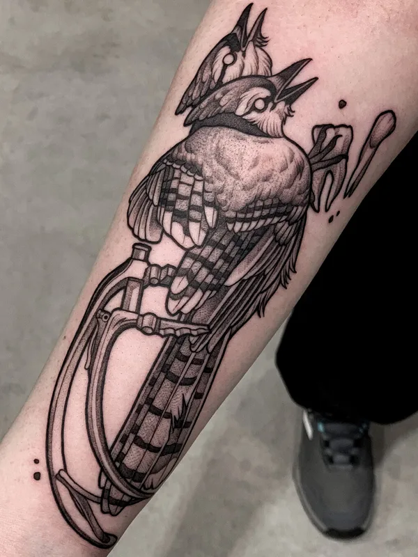 black and grey blackwork tattoo auf forearm #100912 | Tätowierer Jole