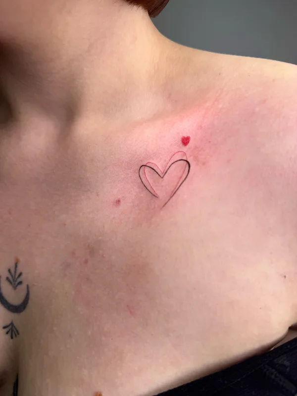 female color fineline татуировка на collarbone #100940 | Тату мастер Ангелина Ковалерова