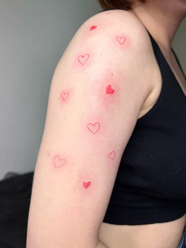 female color fineline татуировка на upper arm #100942 | Тату мастер Ангелина Ковалерова