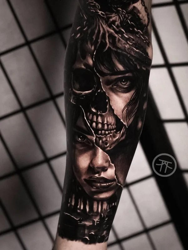 black realism татуировка на forearm #101070 | Тату мастер Павел Костюк 