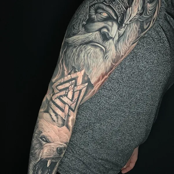 Black & Grey tattoo by Артем Волошин in Челябинск