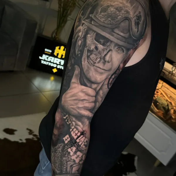 Black & Grey tattoo by Артем Волошин in Челябинск