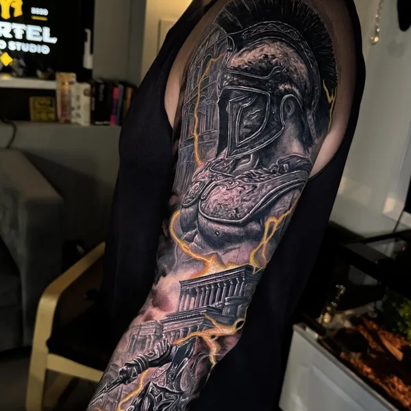 Black & Grey tattoo by Артем Волошин in Челябинск