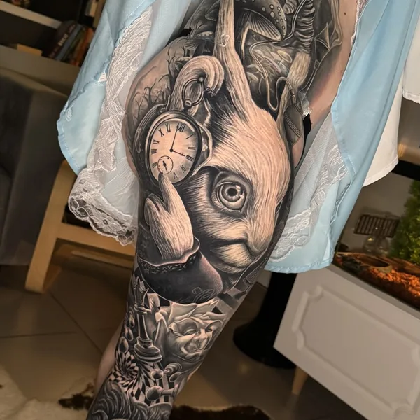 Black & Grey tattoo by Артем Волошин in Челябинск