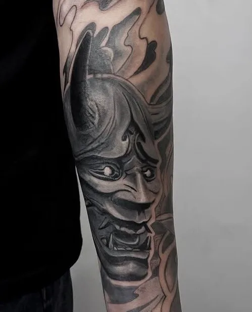 black and grey japanese татуировка на forearm #101222 | Тату мастер Vitaliy