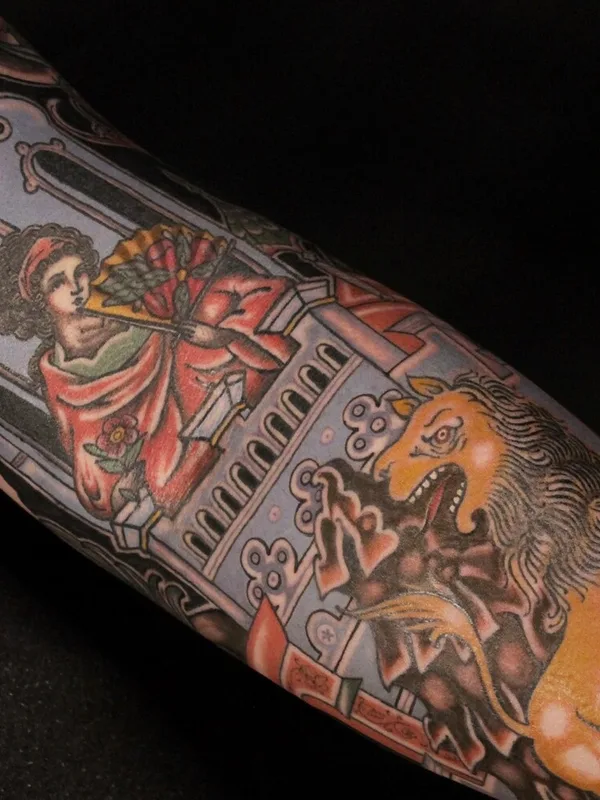 male color Traditional Tatuagem em sleeve #101255 | Tatuador Сергей Флоид