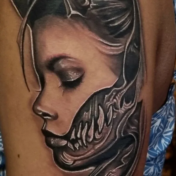 Portrait tattoo by ROGER BREDA  in New York City