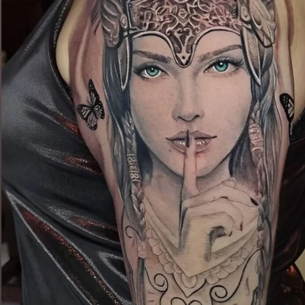 Portrait tattoo by ROGER BREDA  in New York City