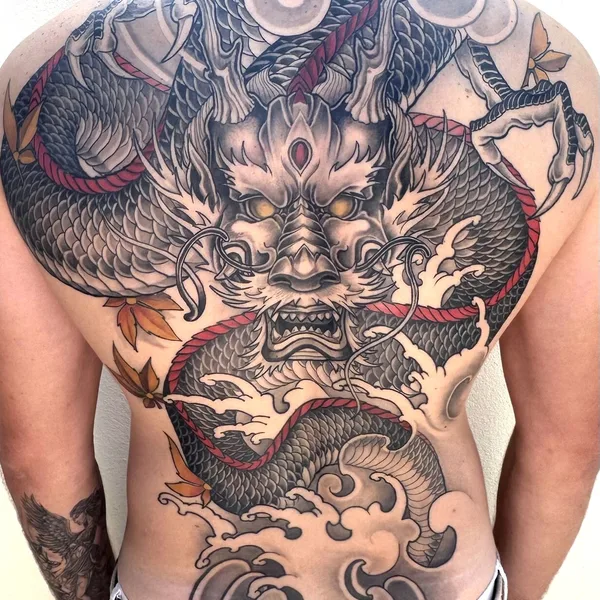 Japanese tattoo by Morgan Ezor  in Pons
