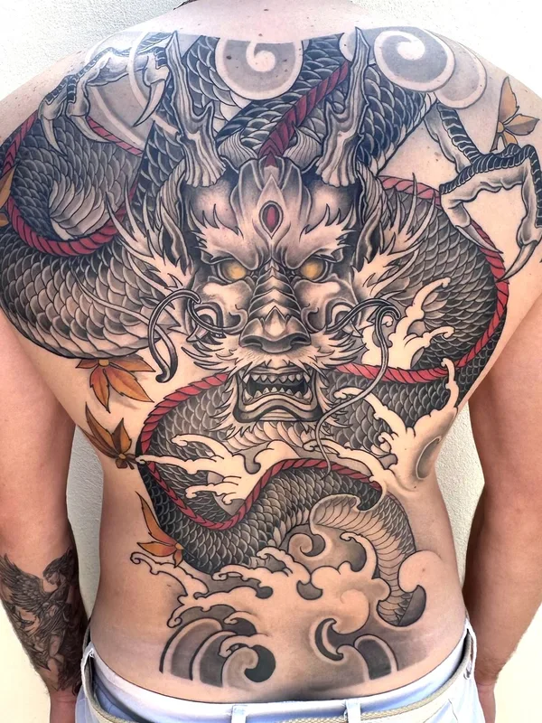 Japanese tattoo by Morgan Ezor in Pons