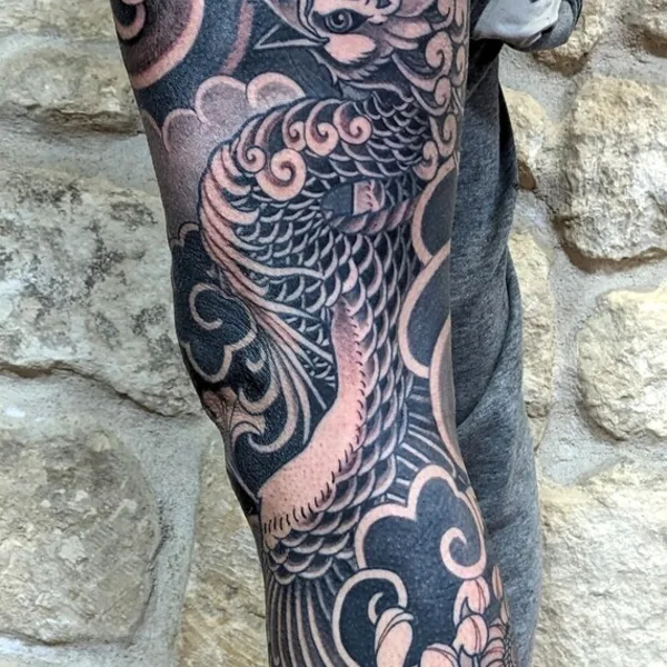 Japanese tattoo by Morgan Ezor  in Pons