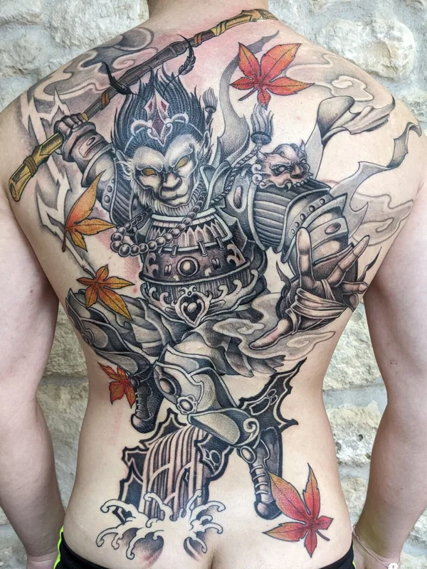 Japanese tattoo by Morgan Ezor in Pons