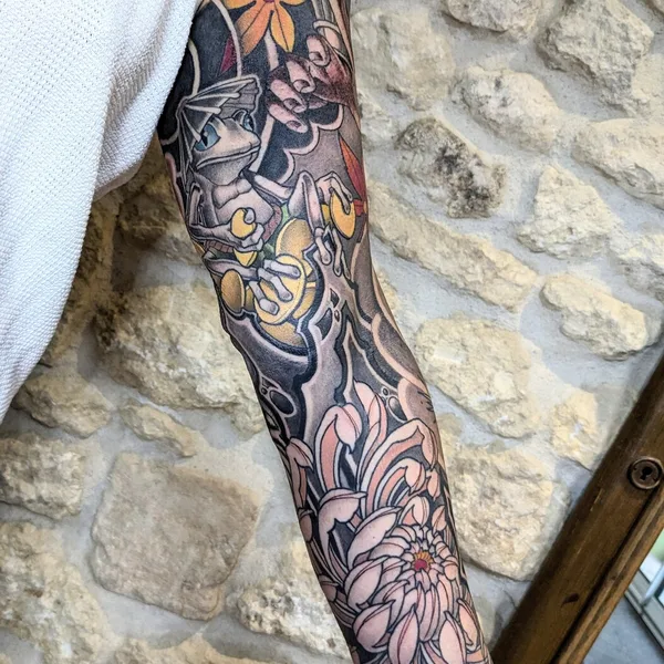 Japanese tattoo by Morgan Ezor  in Pons