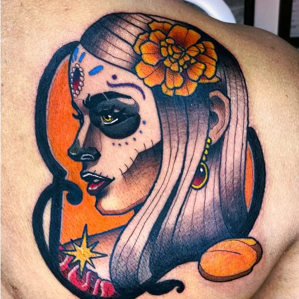 Neo Traditional tattoo by Josh Villegas in Mexico City