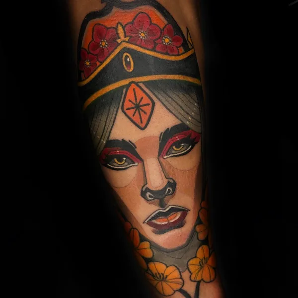Neo Traditional tattoo by Josh Villegas in Mexico City