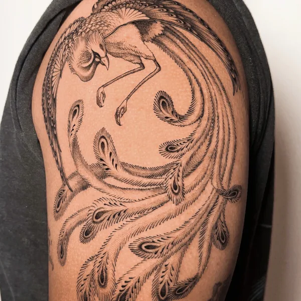 Fine Line tattoo by Maayan Ben Porat in Montréal