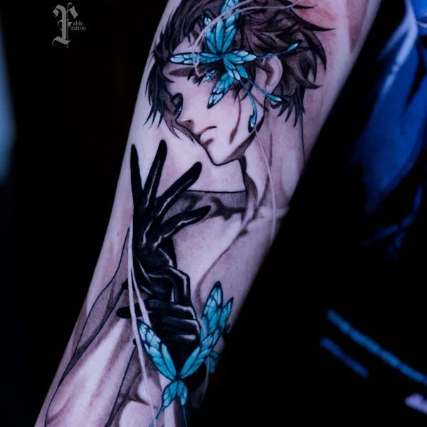 Anime tattoo by Катя Соболь in Moscow