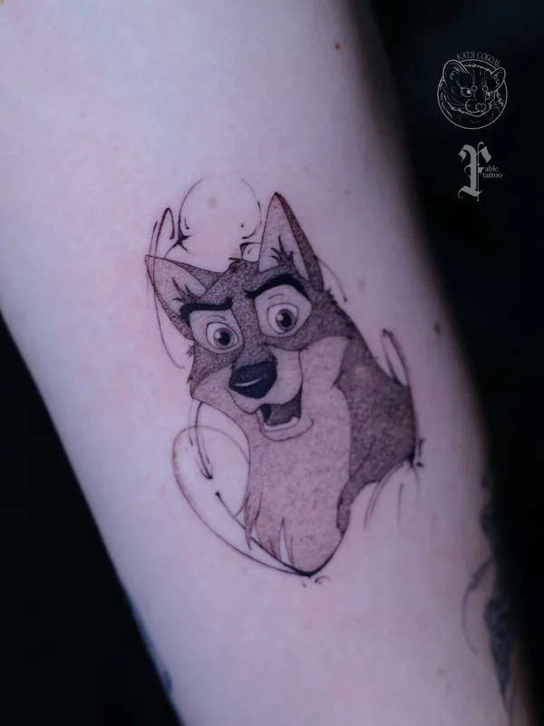 male blackandgrey graphic Tatuagem em biceps #101661 | Tatuador Катя Соболь