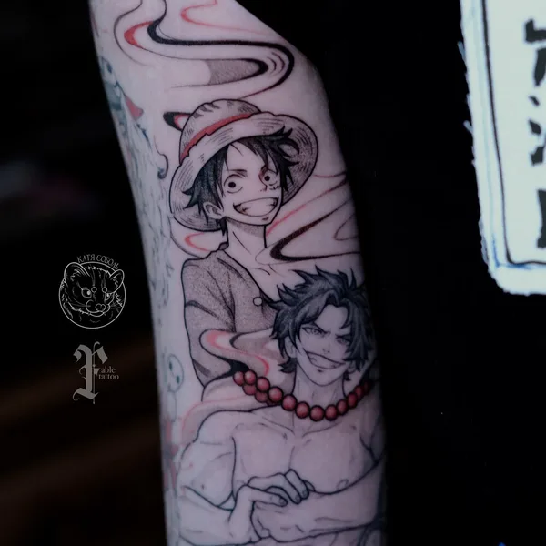 Anime tattoo by Катя Соболь in Moscow