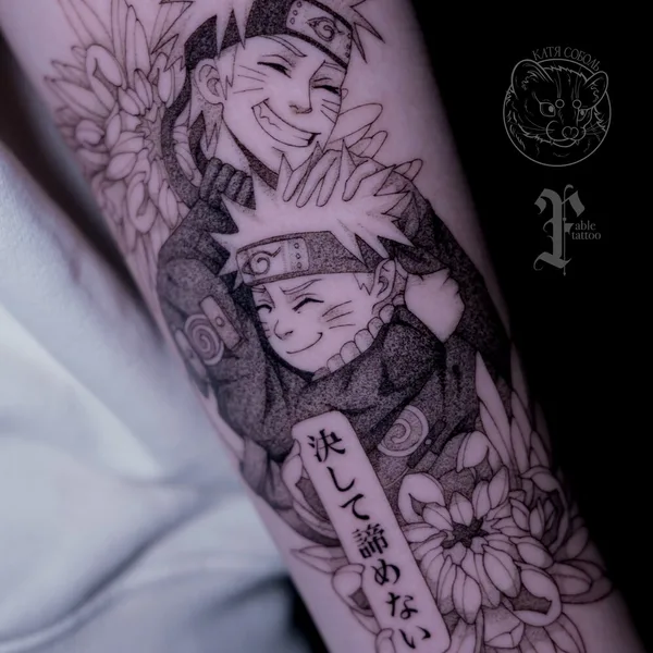 Anime tattoo by Катя Соболь in Moscow